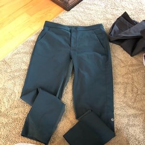 Lululemon Size 6 Work Pants! Green!
